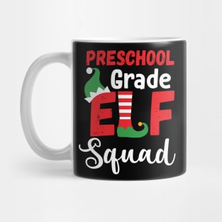 Cute Preschool Grade Elf Squad Teacher Christmas Mug